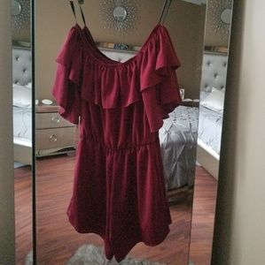 Agaci Burgundy Romper
